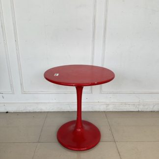 โต๊ะกลาง ท็อปไม้ MDF กลมสีขาว โครงขาเหล็ก