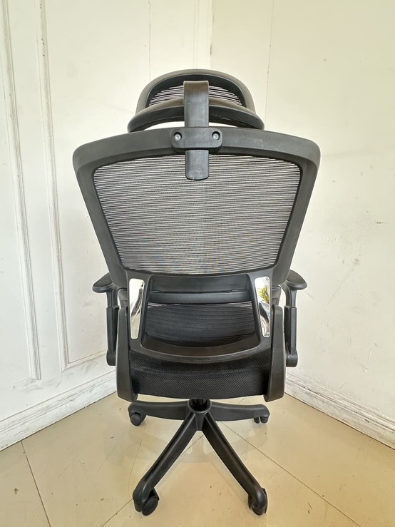 เก้าอี้สำนักงานหลังสูง มีที่พักคอ เบาะผ้า พิงหลังตาข่าย เก้าอี้สำนักงานหลังสูง มีที่พักคอ เบาะผ้า พิงหลังตาข่าย