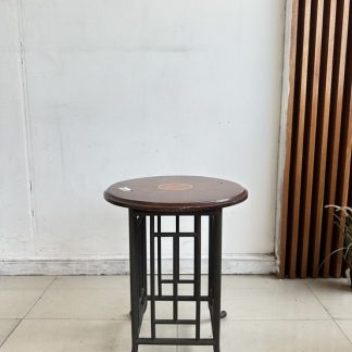 โต๊ะข้าง ท็อปทรงกลมลาย โค…