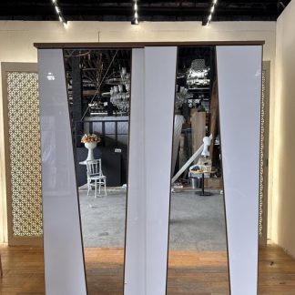ตู้เสื้อผ้า แบรนด์ SB FURNITURE 2 บานเปิด ไฮกรอสสีขาว
